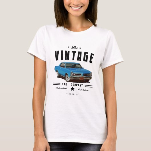 GTO Car-bedrijf en garage-logo T-shirt (Voorkant)