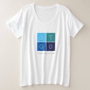 GTQG-vrouwen plus basist-shirt Grote Maat T-shirt