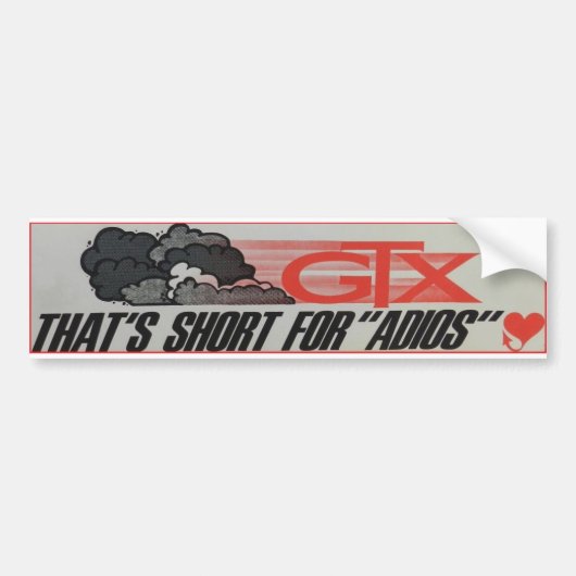 GTX Bumpersticker (Voorkant)