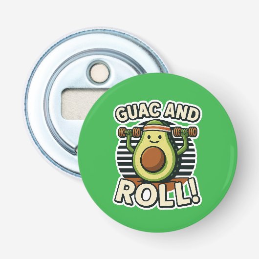 Guac en Roll Button Flesopener (Voorkant)