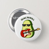 Guac en Roll Cute Rocker Avocado PUn Ronde Button 5,7 Cm (Voorkant /achterkant)