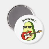 Guac en Roll Grappige avocado woordspeling Magneet (Voorkant / Achterkant)