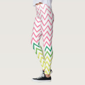 Guac & Glow : Leggings à chevron multicolore (Gauche)