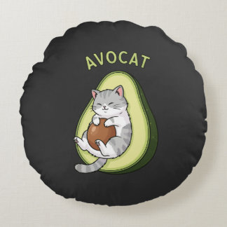 Guac Meow-modus Rond Kussen