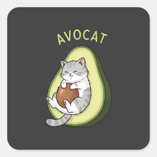 Guac Meow-modus Vierkante Sticker (Voorkant)