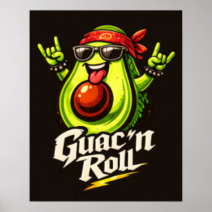 Guac 'n Roll - Guac Pack - Foodie Vrienden Poster