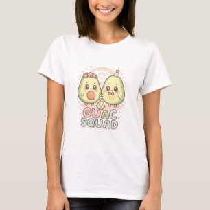 Guac Squad – Kawaii Avocadotrio met Regenboog & Sp T-shirt
