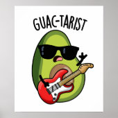 Guac-tarist Funny Avocado Pun Poster (Voorkant)
