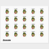 Guac-tarist Funny Avocado Pun Ronde Sticker (Vel)