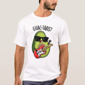 Guac-tarist Funny Avocado Pun T-shirt (Voorkant)