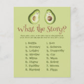 Guacamole Avocado Baby shower Story Game (Voorkant)