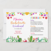 GUACAMOLE CACTUS Weekend Itinerary Uitnodiging (Voorkant)