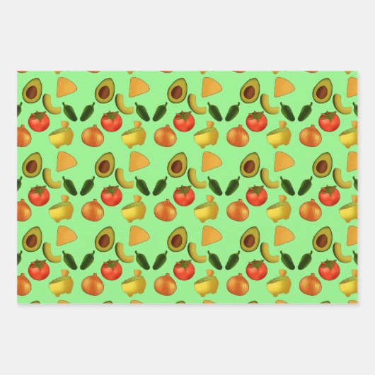 Guacamole en Tortilla Chips Inpakpapier Vel (Voorkant 3)