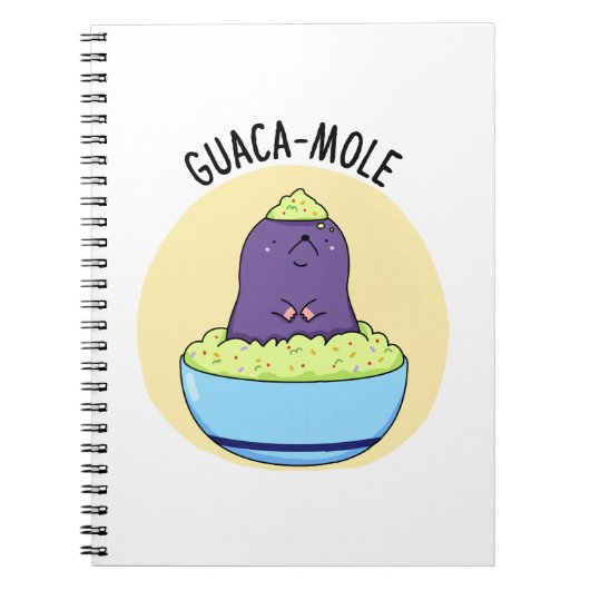 Guacamole Funny Mole in Guacamole Dip PUn Notitieboek (Voorkant)