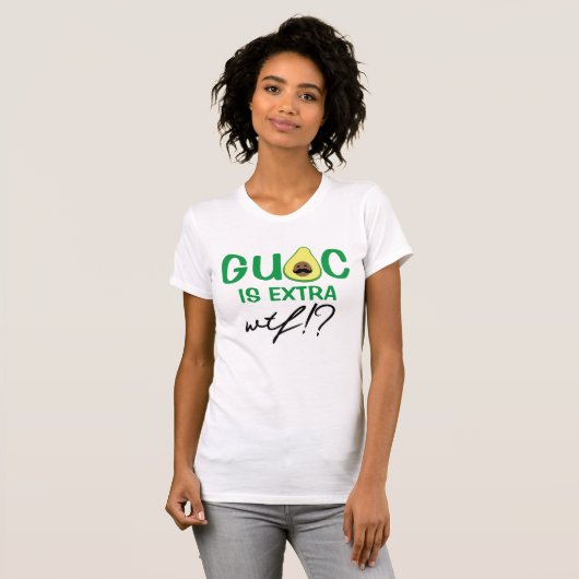 guacamole guac is een extra grappig t-shirt ontwer (Voorkant volledig)