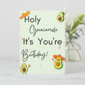 Guacamole saint c'est ton anniversaire ! carte  (Debout devant)