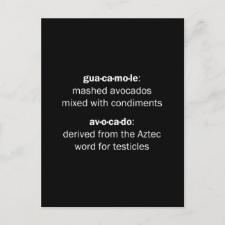Guacamole Testicles Briefkaart