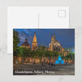 Guadalajara, Jalisco, Mexicaanse kathedraal Briefkaart (Voorkant / Achterkant)