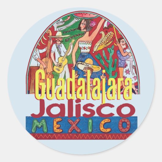 GUADALAJARA Mexico Ronde Sticker (Voorkant)