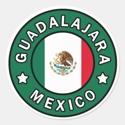 Guadalajara Mexico-sticker Ronde Sticker (Voorkant)