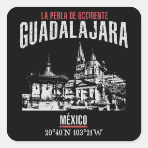 Guadalajara Vierkante Sticker
