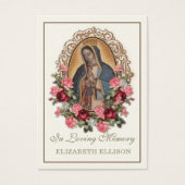 Guadalupe Catholique Funéraire de la Fleurs Carte (Devant)