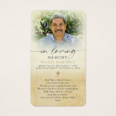 Guadalupe Funeral Catholic Photo Memorial Card (Dos)