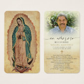 Guadalupe In Loving Memory Photo Prayer Card (Devant & derrière)