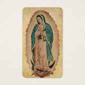 Guadalupe Loving Memory Photo Funeral Prayer Card Visitekaartje (Voorkant)
