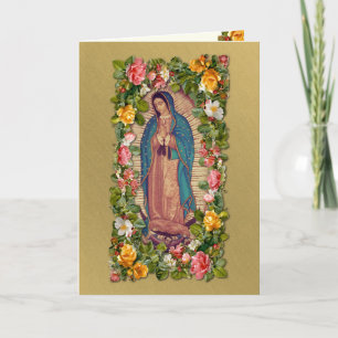 Guadalupe Maagd Maria Katholieke Spaanse Dank je w Bedankkaart