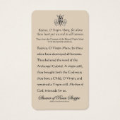 Guadalupe Marie Prière contre l'hérésie (Dos)