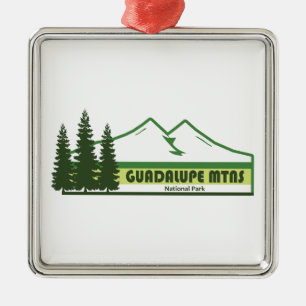 Guadalupe Mountains Nationaal Park Groene Strepen Metalen Ornament