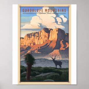 Guadalupe Mountains Nationaal Park Litho Kunstwerk Poster