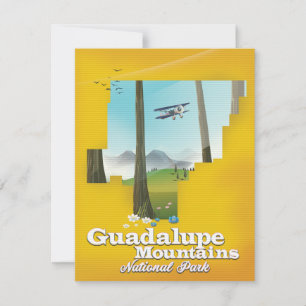 Guadalupe mountains nationaal park, Texas kaart.