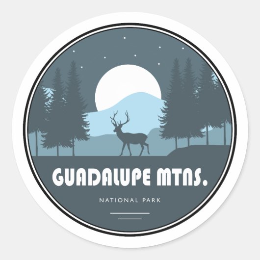 Guadalupe Mountains National Park Deer Ronde Sticker (Voorkant)