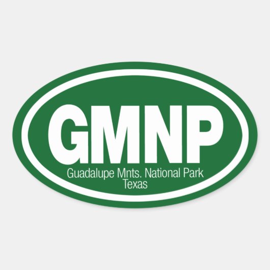 Guadalupe Mountains National Park Ovale Sticker (Voorkant)