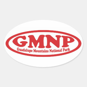 Guadalupe Mountains National Park rode ovale stick Ovale Sticker