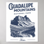 Guadalupe Mountains – National Parks Tx Hiking And Poster (Voorkant)