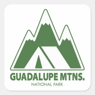 Guadalupe Mtns. Nationaal Park Bergen Kamperen Vierkante Sticker
