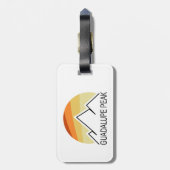 Guadalupe Peak Retro Bagagelabel (Achterkant verticaal)