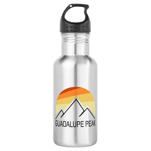 Guadalupe Peak Retro Waterfles (Voorkant)