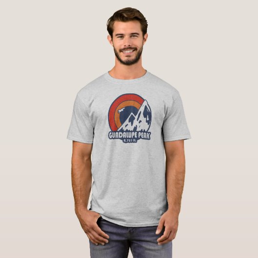 Guadalupe Peak Texas Sun Eagle T-shirt (Voorkant volledig)