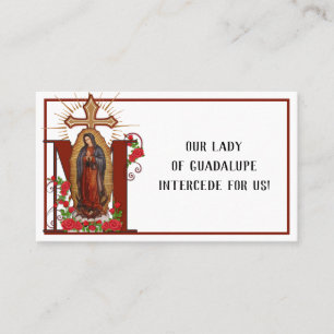 Guadalupe Religieuze Gebedskaarten Visitekaartje