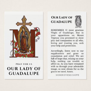 Guadalupe Religieuze Katholieke Prayer Heilige Kaa Visitekaartje