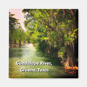 Guadalupe rivier in de Waterverf Gruene, Texas Magneet