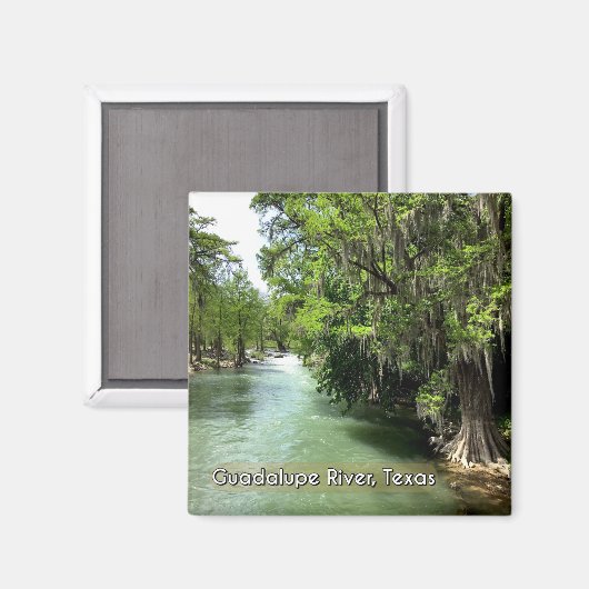 Guadalupe, rivier in Gruene, Texas Magnet Magneet (Voorkant / Achterkant)