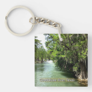 Guadalupe rivier in Gruene, Texas Sleutelhanger