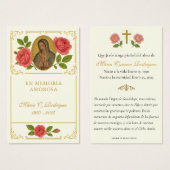 Guadalupe Roses de la floraison prière funéraire (Devant & derrière)