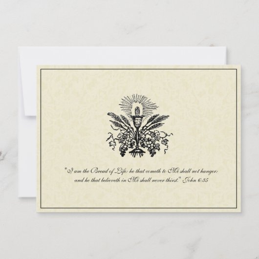 Guadalupe Roses première communion Invitations (Dos)