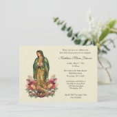 Guadalupe Roses première communion Invitations (Debout devant)